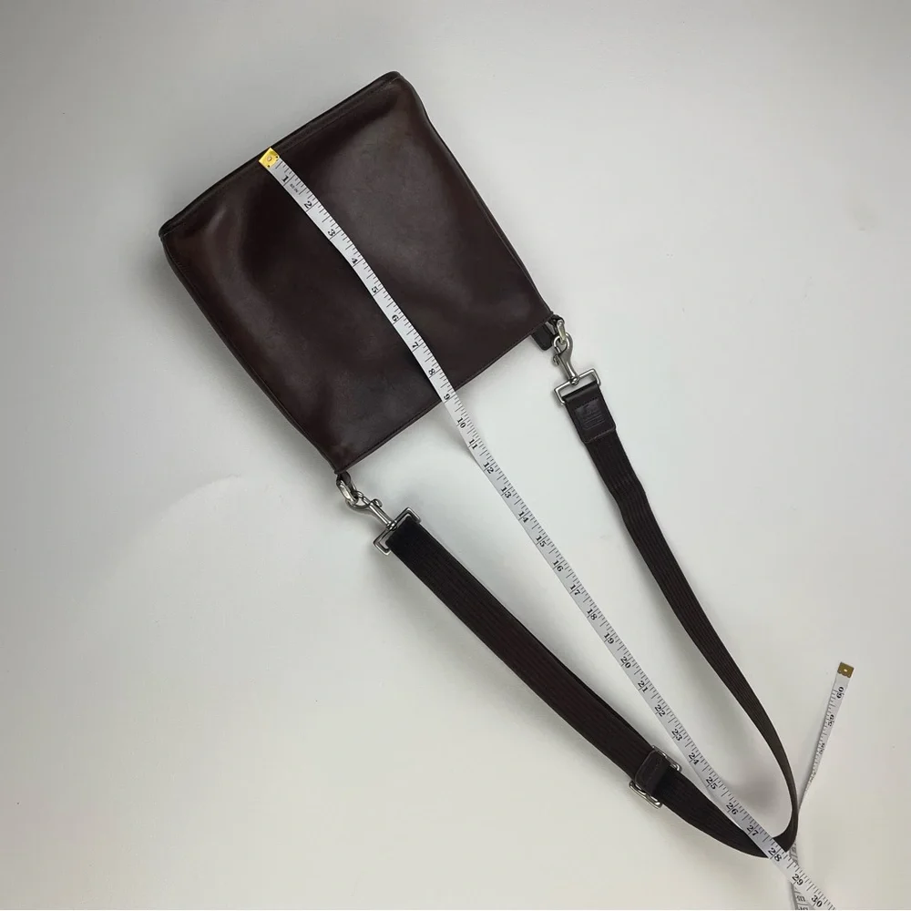 Vintage Coach Crossbody Slim Saddle Bag Brown